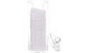 Tecbeauty Cotton Pad Holder Makeup Pads Cotton Swab Dispenser for Bathroom Storage,Clear Acrylic 2.9x7.5 inch - BQ6MCVQHB