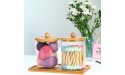 Upgraded Glass Qtip Holder Bathroom Jars with Vanity Tray Apothecary Jars Bathroom Canisters Containers Q Tip Jars for Cotton Ball Pad Round Cotton Swabs Floss Perfume - BW4QAGFI2