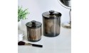 Youngever Black Plastic Apothecary Jar 1 Set 60 Ounce and 1 Set 15 Ounce - BS4M6Y1C4