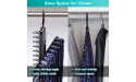 IPOW Upgraded 2 PCS See Everything Cross X 20 Tie Rack Holder,Rotate to Open Close Tie and Belt Hanger With Non-Slip Clips,360 Degree Swivel Space Saving Organizer - BH5T4IFYE