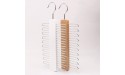 Beerty Natural Wooden Tie Rack Hanger Scarf Belt Accessory Organiser Durable Non-Slip Clothes Hangers for Home Supplies - BIIVM2HF6