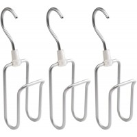 Eishi Aluminium Scarf Holder 3 PCS Hanging Foldable Storage Hook Bag Holder Functional Non-Slip Closet Organizer Accessory Holders for Ties Scarves Belts - BOCDRMKG4