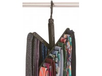 Etienne Alair 3-Pack Tie & Belt Rack – 20 Non-Slip Hanger Hooks Each Rotates 360 Degrees Black - BMU8UWOUQ