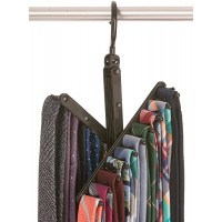 Etienne Alair 3-Pack Tie & Belt Rack – 20 Non-Slip Hanger Hooks Each Rotates 360 Degrees Black - BMU8UWOUQ