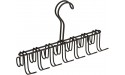iDesign Classico Metal 14-Hook Horizontal Closet Organizer Rack for Ties Belts Hats Purses Towels Jackets 10.25 x 3.75 x 6.75 Matte Black - BZA5FM9IP