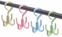 Jiozermi 4 pcs Closet Organizers with 4 Claws 360 Degree Tie Organizer Plastic Belt Hanger for Closet 4 Color - BEMPH7Z28