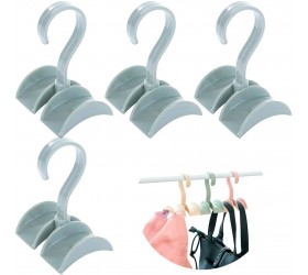 kekafu 4PCS Rotating Handbag Hanger Rack Closet Hanging Organizer Hooks for Bag Belt Tie Scarf Organizer Rack Holder Green - BUDSOYEQW