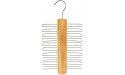 KUAIZI Belt Organiser Hanger Scarfs Storage Tie Rack Wooden Multifunctional Closet 20 Bar2PCS - BPIY60CKN
