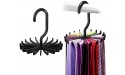 Multifunctional Plastic Tie Rack Rotatable 20 Claw Hanger Scarf Silk Scarf Storage Rack [Black + White] - BT4BKIPBC