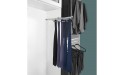 Rev-A-Shelf CTR-14-CR 14 Inch Pull Out Closet Tie and Scarf Closet Organizer Storage Rack with 15 Non-Slip PVC Coated Hooks Chrome - BICUNJIOL