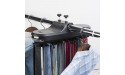 Richards Operated Black Homewares Motorized Tie Rack with LED Lights – Rotating with Batteries – Hold up to 64 Ties and 8 Belts – Standard Rods Good for Most Closet Types - BFKM3TODR
