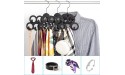 SMARTAKE 2 Pack Belt Hangers with SMARTAKE 2 Pack Round Belt Hangers 360 Degree Rotating Tie Rack with Hooks Non-Slip Durable Hanging Closet Organizer Accessories Holder for Leather Belt Bow Tie - B215XZAB7