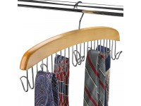 SunTrade Wooden Belt Hanger,12 Tie Belt Scarf Holder Closet Organizer Rack Hanger HookBeige 12 Hooks - BNGFAUFHJ