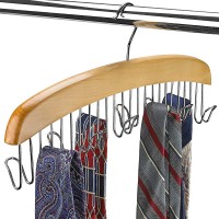 SunTrade Wooden Belt Hanger,12 Tie Belt Scarf Holder Closet Organizer Rack Hanger HookBeige 12 Hooks - BNGFAUFHJ