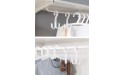 Thinkmay Purse Organizer Closet Scarf Organizer Hanger Tie and Belt Hanger 4 Pack Rotating Plastic Purse Hanger Closet Organizer holder for Belts,Ties Bag Purse,Scarves Clothing White - B0AE1GEBT