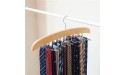 Wooden Tie Rack Hanger Belt Rack Adjustable 24 Belt Hooks Belt Hanger Ties Holder Organizer Storage Rack with Hook Storage Hanging Organizer Accessories 1 PCS - BBFO0UYTO