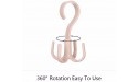 360° Rotating Hanging Closet Organizers Space Saving Clothes Hangers with 4 Hooks for Belt Scarf Tie Rack HolderBeige Fashion Processed - BLA46W56E