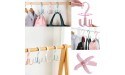 4 Pack Closet Scarf Belt Hangers Organizer 360 Degree Rotatable Stackable Hooks Clothes Organizer with 4 Claws for Scarf Tie Clothes Bags Hats Shoes Nordic Beige Pink Blue Green - BTME0GKKP
