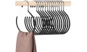 5 Pack Scarf Ring Hangers Black Metal Ties Scarf Holder Belts Closet Organizer Storage Hangers Scarf Ring Hangers Scarf Rack - BC8PFVW4B
