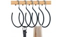 5 Pack Scarf Ring Hangers Black Metal Ties Scarf Holder Belts Closet Organizer Storage Hangers Scarf Ring Hangers Scarf Rack - BC8PFVW4B