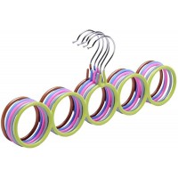 Byrotson 5PCS Non-Slip Scarves Hanger 5-Hole Saves Space Closet Organizer for Belts Scarves Ties - BY6N4OCLO