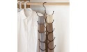 Byrotson Multifunctional Scarf Shelf Household Storage Tie Silk Scarf Rack Belt Hanging Hanger 10 Ring Large Capacity Space Saving,White - BLBVD86GX