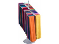 Floor White Scarf Rack with Round Base Large Storage Display Stand for Scarf Jeans Cloth Space Saving for Home Store Hotel Size : Small - BTHDMQRJX
