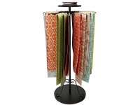 Freestanding Rotatable Scarf Rack Holder Extra Large Capacity Metal Scarf Storage Organizer Adjustable Height Multi-Purpose Stand for Belts Pants Color : Black Size : 30rods - BBKBSHJCV