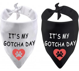 Generic Pet Birthday Gift Dog Birthday Bandanas It’s My Gotcha Day Triangle Printed Bibs Pet Scarf It's My Gotcha Day - BTYW7HNH5