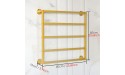 Gold Metal Scarf Display Stand Wall Mount Scarf Organizer Hanger for Commercial Store Home 60cm 80cm 100cm 120cm Long Size : 60x10x60cm - BT2OJ4LJO