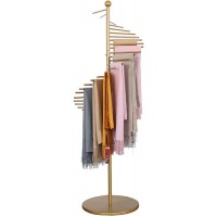 Gold Metal Scarf Organizer Hanger for Closet Floor Standing Scarf Rack Holder with Sturdy Base for Women Easy to Assemble Size : 170cm high - B3QE5ZRAB