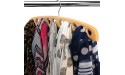 HANGERWORLD Wooden Scarf Hanger for Closet Organizer Holder for Scarves Ties Jewellery Accessories - B392WP3E0