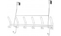 iDesign Weston Metal Over the Door Combo Rack Hooks and Bar for Coats Hats Scarves Towels Robes Jackets Purses 6.66x 17.75 x 13.73 Chrome - BAPI5UDF3