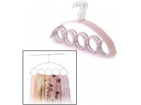 Jiaong 2pcs 41x22.6cm 5Hole Ring Rope Slots Holder Hook Scarves Organizer Scarf Wraps Shawl Storage Hanger Ring Ties Hanger Belt Rack，Not Easy to Rust，Beautiful and Practical Color : A - BTNQCE5VU