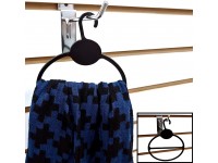 Large Scarf Hanger Rings Retail Plastic Fine Garment Hooks for Scarves Black 100 Pack ngohya - BQ2LRK7TO