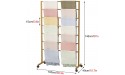 LJBP Floor Standing Rolling Scarf Holder 7-Tier Metal Storage Rack for Scarves Scarves Ties Ribbons Shawls Color : Gold Size : Length100cm - BEF1XSPD1