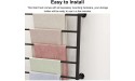 LJBP Wall Mounted Scarf Organiser Rack Metal Commercial 5-Tier Storage Holder for Shawls Cloths Wrapping Paper Ribbons Space Saving Color : Gold Size : 80x120cm - BN93H3DVK