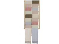 LJBP Wall Mounted Scarf Organiser Rack Metal Commercial 5-Tier Storage Holder for Shawls Cloths Wrapping Paper Ribbons Space Saving Color : Gold Size : 80x120cm - BN93H3DVK