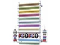 LJBP Wall Mounted Storage Display Rack for Ribbon Scarf Gift Wrapping Paper Flower Shop Studio Home Organizer Holder 120cm Tall Color : White Size : 100x20x120cm - BQQWUFMIN