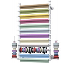 LJBP Wall Mounted Storage Display Rack for Ribbon Scarf Gift Wrapping Paper Flower Shop Studio Home Organizer Holder 120cm Tall Color : White Size : 100x20x120cm - BQQWUFMIN