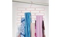 mDesign Metal Closet Rod Hanging Storage Organizer Rack Scarf Holder for Bedroom Closet Entryway Mudroom Hold Ties Belts Yoga Pants Leggings Accessories Snag Free 2 Pack Light Pink - BNXLQ8B9I