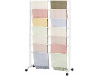 Mobile Multi-Purpose Display Rack Holder for Scarf Jeans Wrapping Paper Cloths Floor Standing Large Capacity Muti-Layer Storage Organizers with Wheels Color : White Size : Length100cm - BE1EH416K