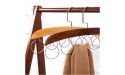 Panyan Multifunctional Wardrobe Solid Wood Tie Scarf Hanger Organizer Storage Metal Closet 6 Rings Scarves Holder Hooks Hangers Rack Color : Natural Scarf Hanger Size : 1pcs - BF60RSK03