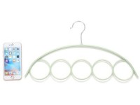 SHIERER 1PC 5 Hole Scarf Wraps Shawl Storage Hanger Ring Rope Slots Holder Hook Ring Ties Hanger Belt Rack Scarves OrganizerHolder Hook Notches Clothes Hangers Color : 4 - BRBFFY6GE