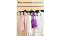 SMARTAKE 2-Pack Scarf Hangers 5 Loops Tie Rack & Belt Holder with Hooks 360 Degree Rotatable Accessories Holder Non-Slip Durable Hanging Closet Organizer for Belts Bow Ties Silk Scarves Jewelry - BDJ5RLN8V