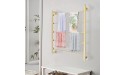 Wall Mount Scarf Display Stand Metal Scarf Rack Stand Organizer Tie Organizer Hanger Holder for Clothing Store And Home 23.6 x 3.9 x 29.5 Inch Gdrasuya10 Gold - B8I5IZ8IY