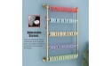 Wall Mounted Scarf Ribbon Display Stand Rack for Wrapping Paper Shawl 5 Tier Heavy Duty Steel Cloth Stoarge Organizer for Flower Shop Home Retail Stores - BKD6PIMSH
