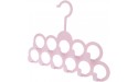 XIAOBAWAN Space Saving Clothes Hangers 11Holes Clothes Tie Belt Shawl Scarf Hanger Display Holder Closet Organizer Hook Color : Pink - B6T3VGYN1
