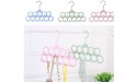 XIAOBAWAN Space Saving Clothes Hangers 11Holes Clothes Tie Belt Shawl Scarf Hanger Display Holder Closet Organizer Hook Color : Pink - B6T3VGYN1