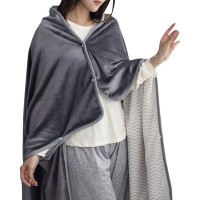 YXWLLN Blanket Doublelayer Tartan Lady Winter Scarf Wrap Multifunction Plaid Warm Shawl Home Textiles - BE5681WRS